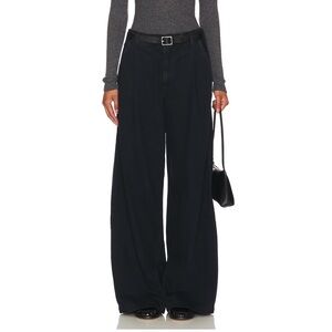 NWT Agolde Ellis Wide Leg Jeans in Crushed Black Size 24